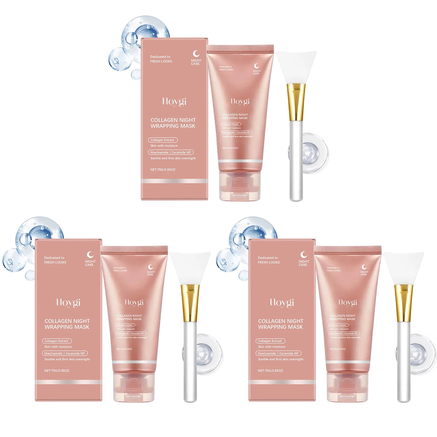 Collagen overnight peel-off mask for firming and lifting facial skin
