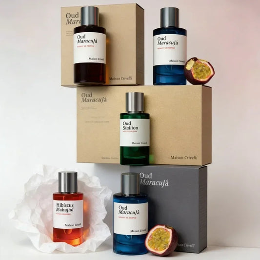 SkinSwaag Beauty Oud Maracuja Floral Unisex Eau de Parfum — oud + maracuja + floral — packaging box on white background