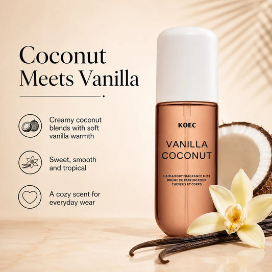 KOEC Vanilla Coconut Hair & Body Fragrance Mist — 50 ml — product photograph 2