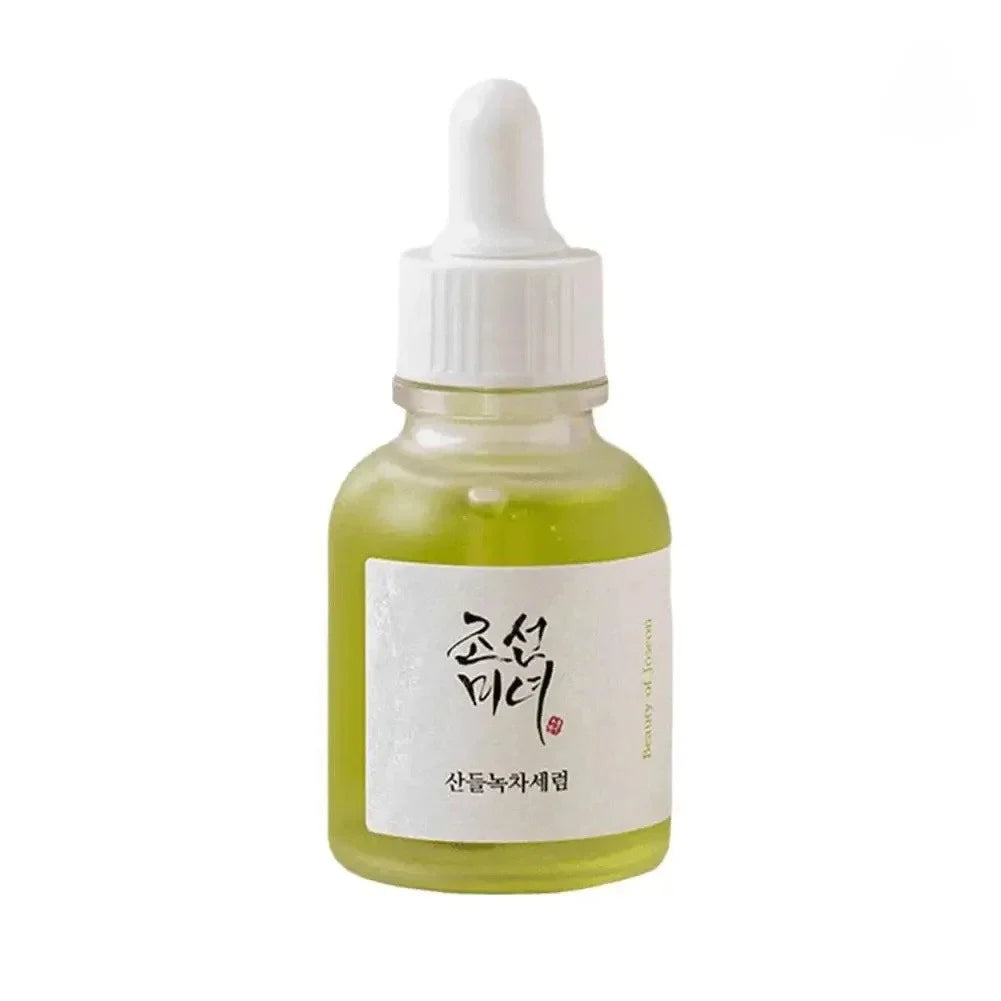 Beauty of Joseon Calming Serum: Green Tea + Panthenol bottle on a white background.