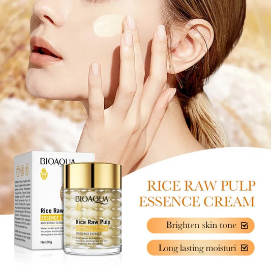 Jar of rice moisturizing brightening firming face cream