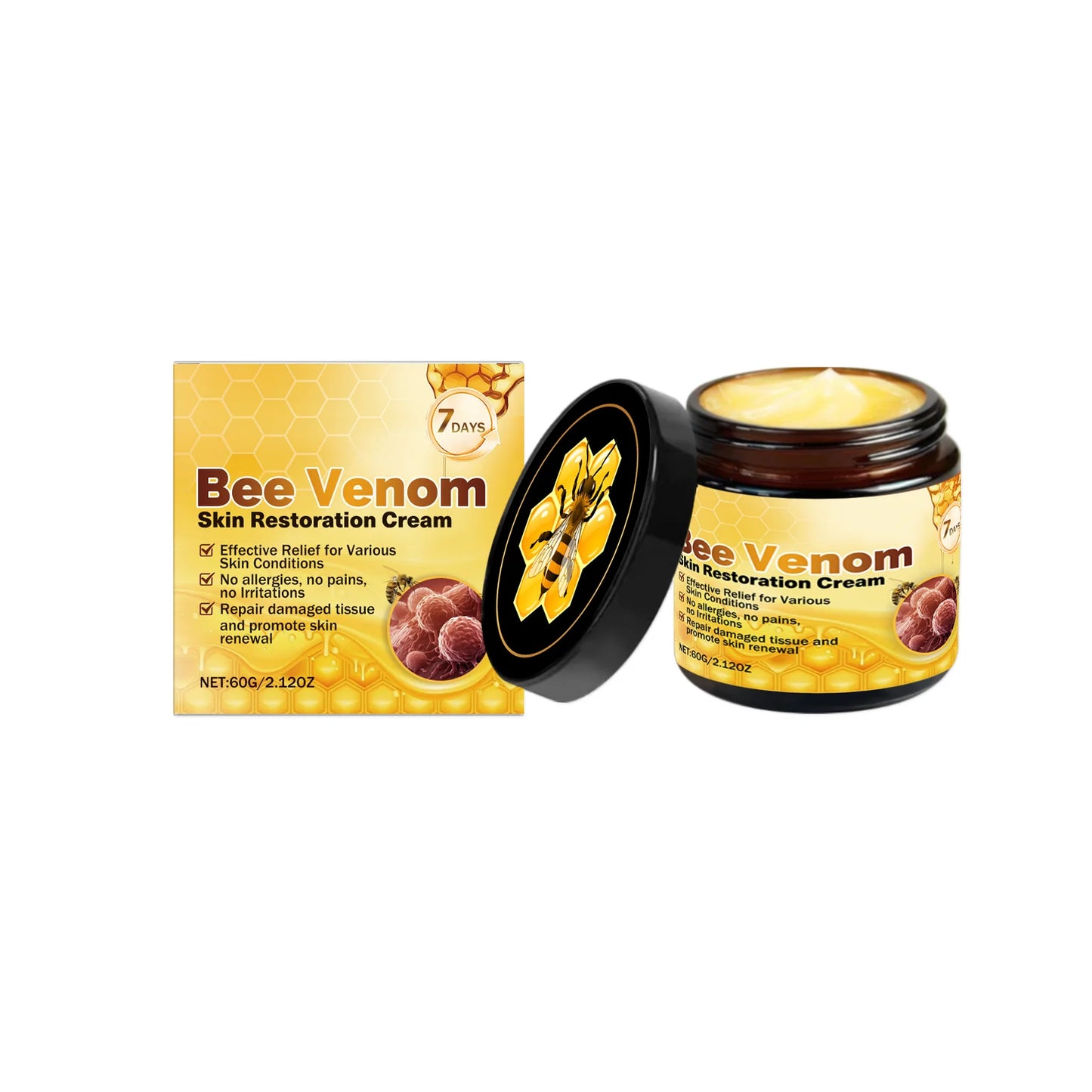 7 Days Bee Venom Skin Restorating Cream — Bee Venom & Collagen — Full body smooth skin lifestyle shot