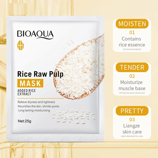 BIOAQUA Rice Raw Pulp Hydrating Firming Sheet Mask