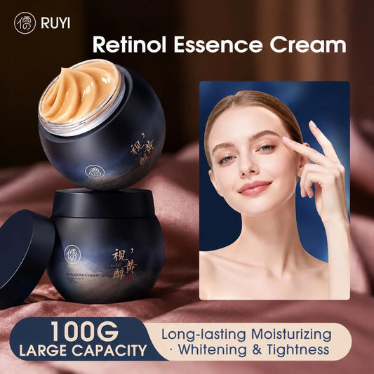 Retinol facial cream jar for moisturizing firming and anti-wrinkle care