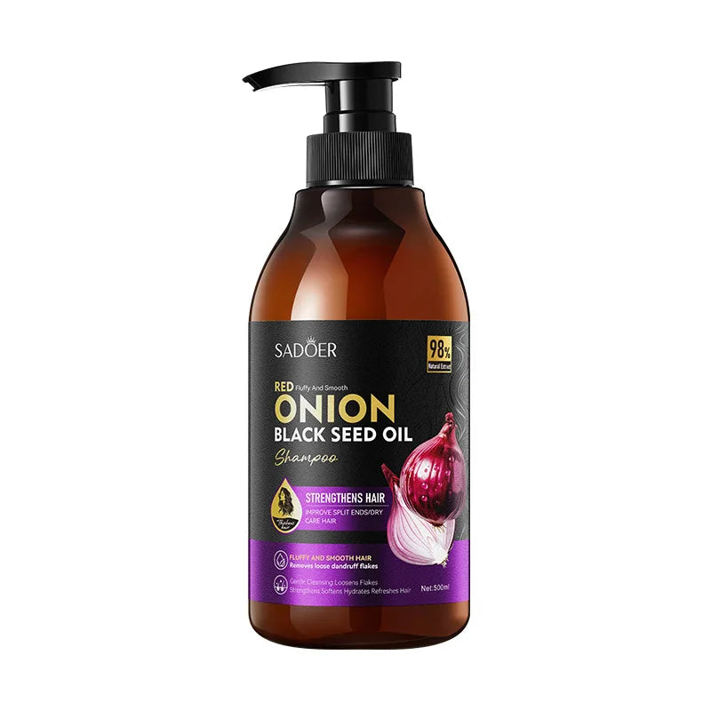 SADOER Onion Black Seed Oil Shampoo & Hair Mask Repair Set