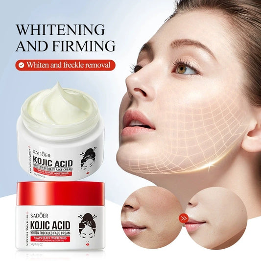 Kojic acid face cream and eye cream travel set with small tubes