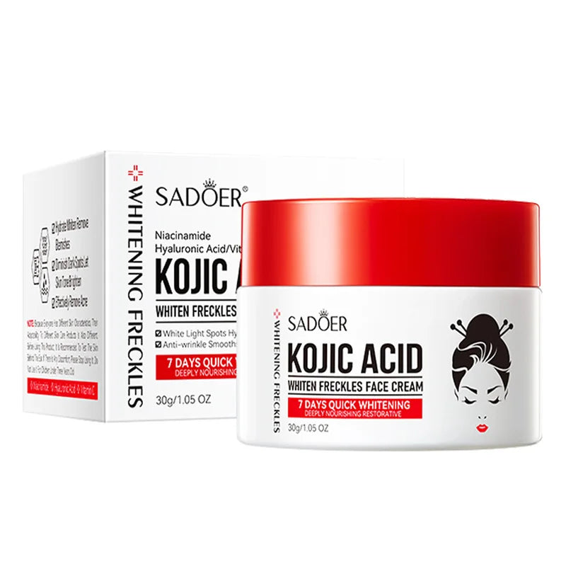 Travel set with kojic acid face cream and eye cream tubes