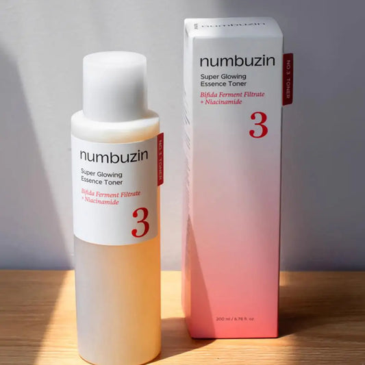 NUMBUZIN No.3+ Super Glowing Niacinamide Serum Toner — Niacinamide — Bottle front view with NUMBUZIN branding