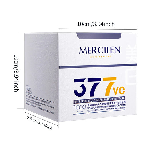 Moisturizing essence cream jar with hyaluronic acid, plant-derived squalane, and niacinamide for brightening facial skin.