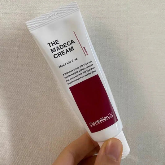 Centellian 24 The Madeca Cream Active Whitening Moisturizer — Madeca & Centella — Tube front view with branding close-up