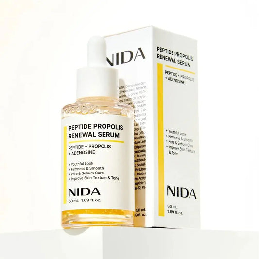 NIDA Skin Care Kit — retinol + probiotic + TXA — individual products in kit on white background