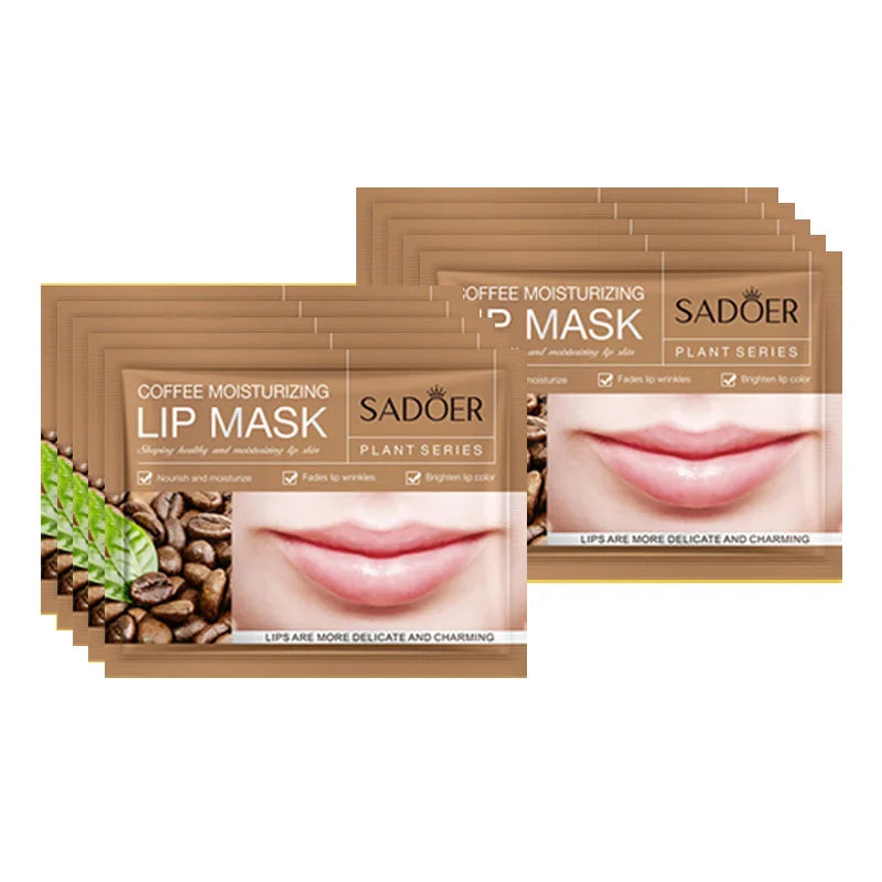 SADOER Fruit & Collagen Crystal Gel Lip Mask — Collagen & Fruit Extract — Multi-pack jars stacked display