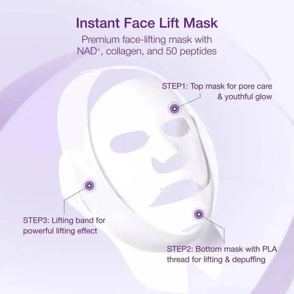 Numbuzin No.9 NAD+ BIO Lifting Mask — NAD+ bio lifting — before and after lifting effect