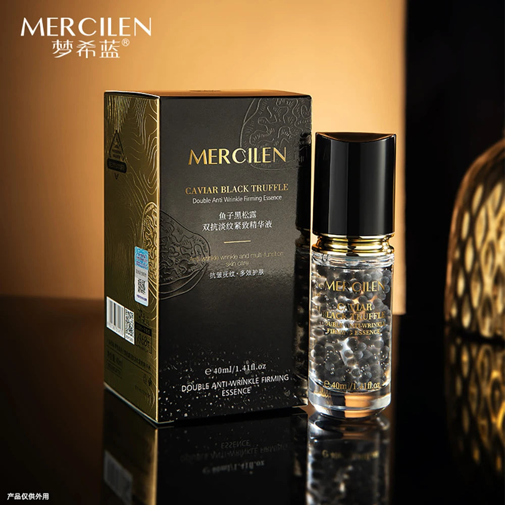 Facial oil serum bottle with ginseng extract for glowing skin