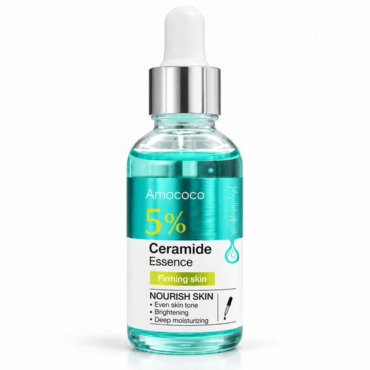 Amococo 5% Ceramide Essence bottle on a white background