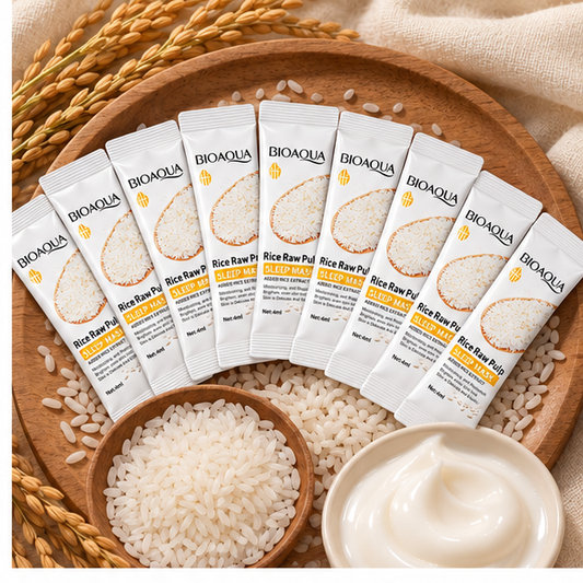 BIOAQUA Rice Raw Pulp Sleeping Facial Mask — 10 × 4 ml — gallery view 2