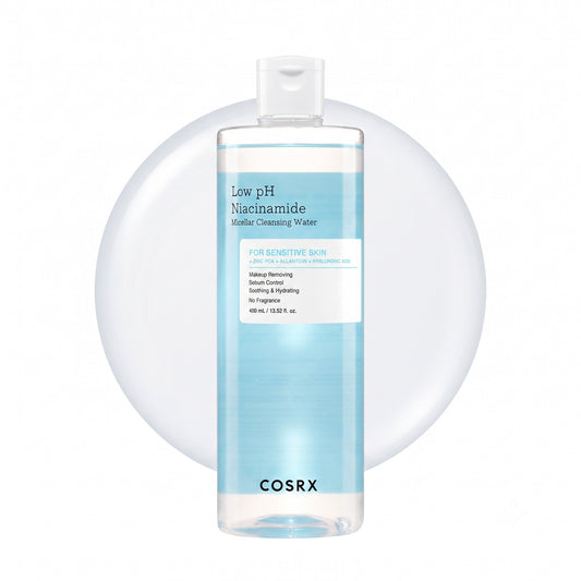 COSRX Low pH Niacinamide Micellar Cleansing Water 400ml product packaging