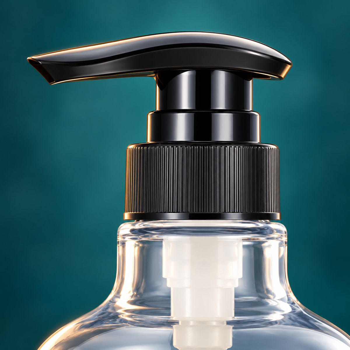 Magic Potion Exclusive Gold Shower Gel black pump and bottle neck detail