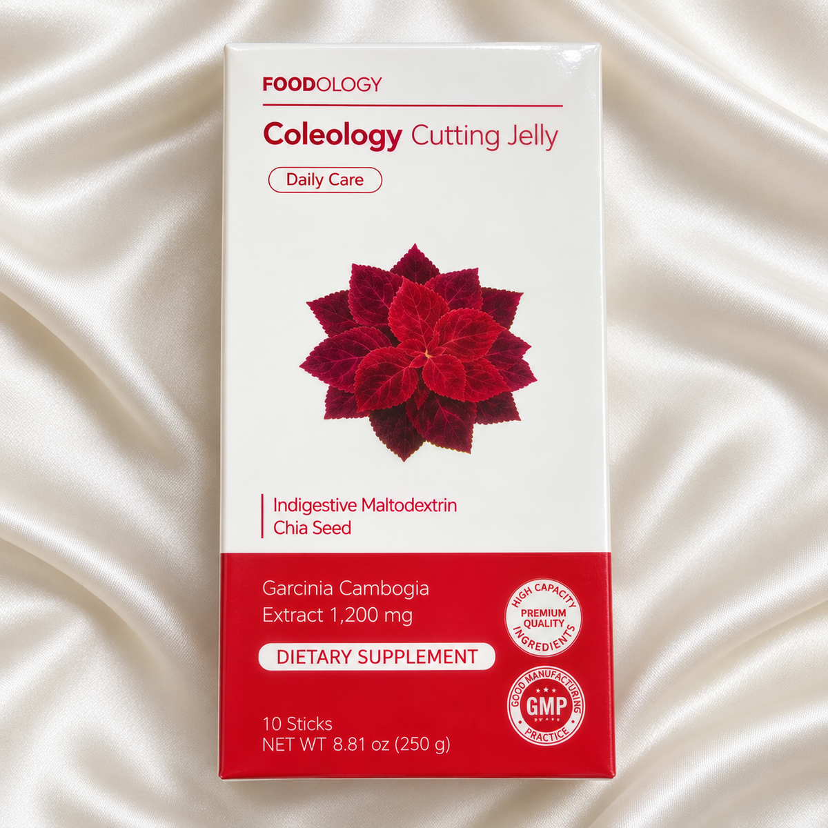 FOODOLOGY Coleology Cutting Jelly 10-stick box, net weight 250 g, on ivory satin