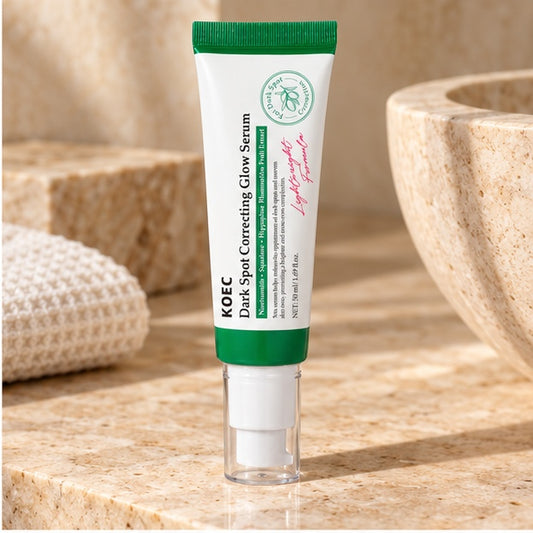 KOEC Dark Spot Correcting Glow Serum — 50 ml — editorial product photo