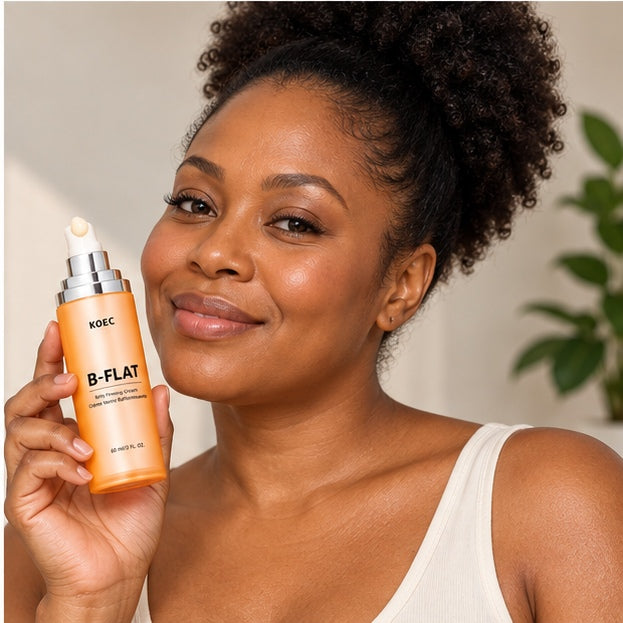 KOEC B-Flat Belly Firming Cream — 60 ml — model holding product