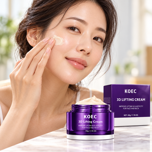 KOEC 3D Lifting Cream — 50 g — adult model applying product