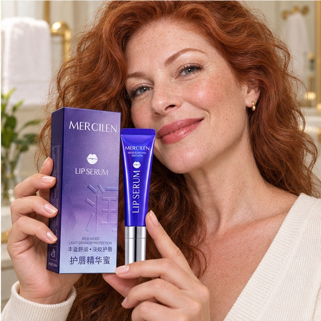 MERCILEN Lip Serum — 10 ml — model holding the product