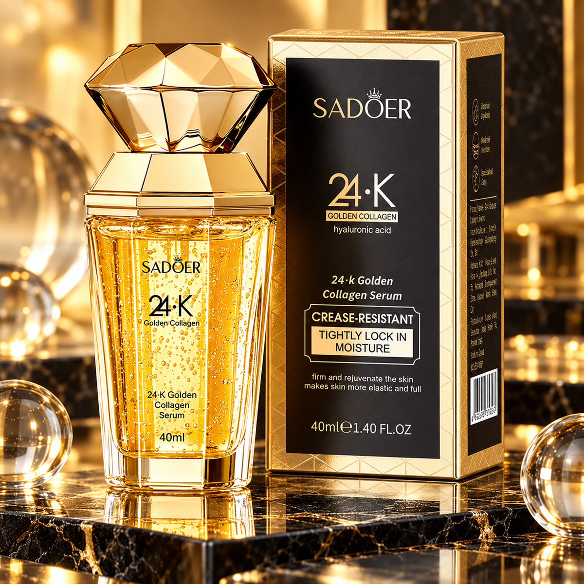SADOER 24K Golden Collagen Serum 40 ml still life