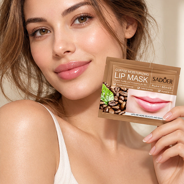 SADOER Coffee lip mask — single packet with model