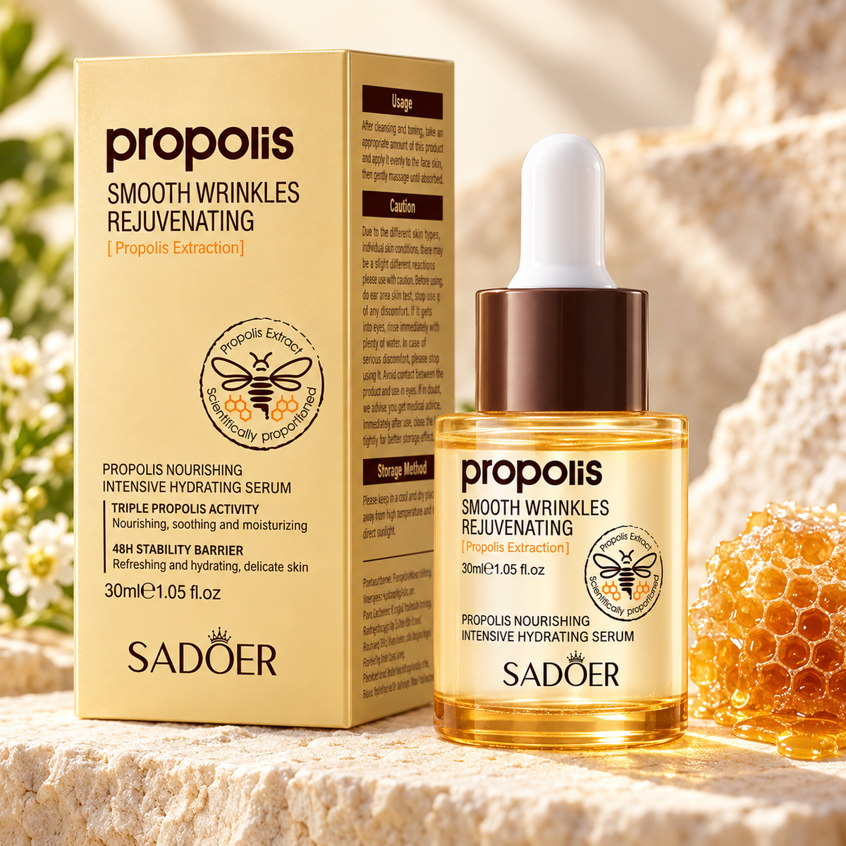 SADOER Propolis 30 ml — product still life
