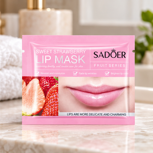 SADOER Sweet Strawberry lip masks — single packet detail