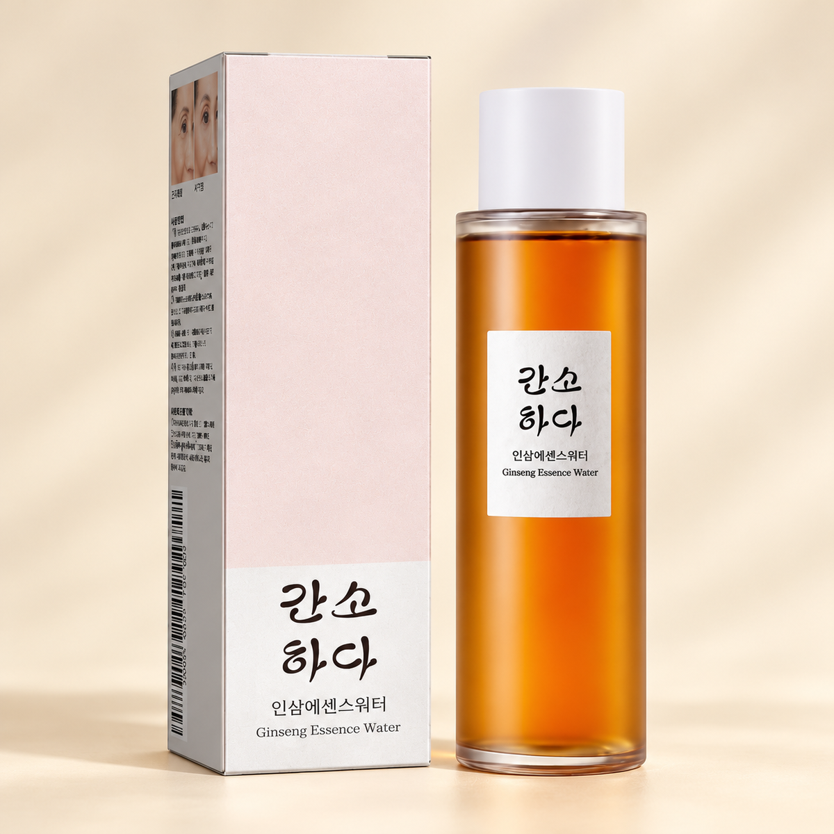 Ginseng Essence Water — bottle and carton without promotional overlays