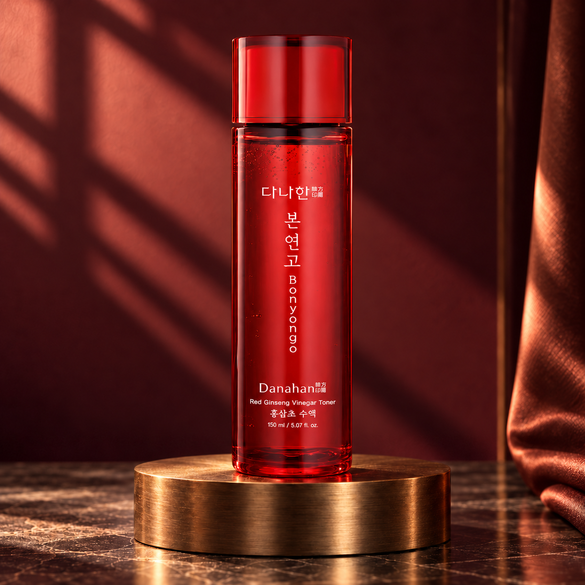 DANAHAN Bonyongo Red Ginseng Vinegar Toner 150 ml — bottle-only view; illustrative product presentation.