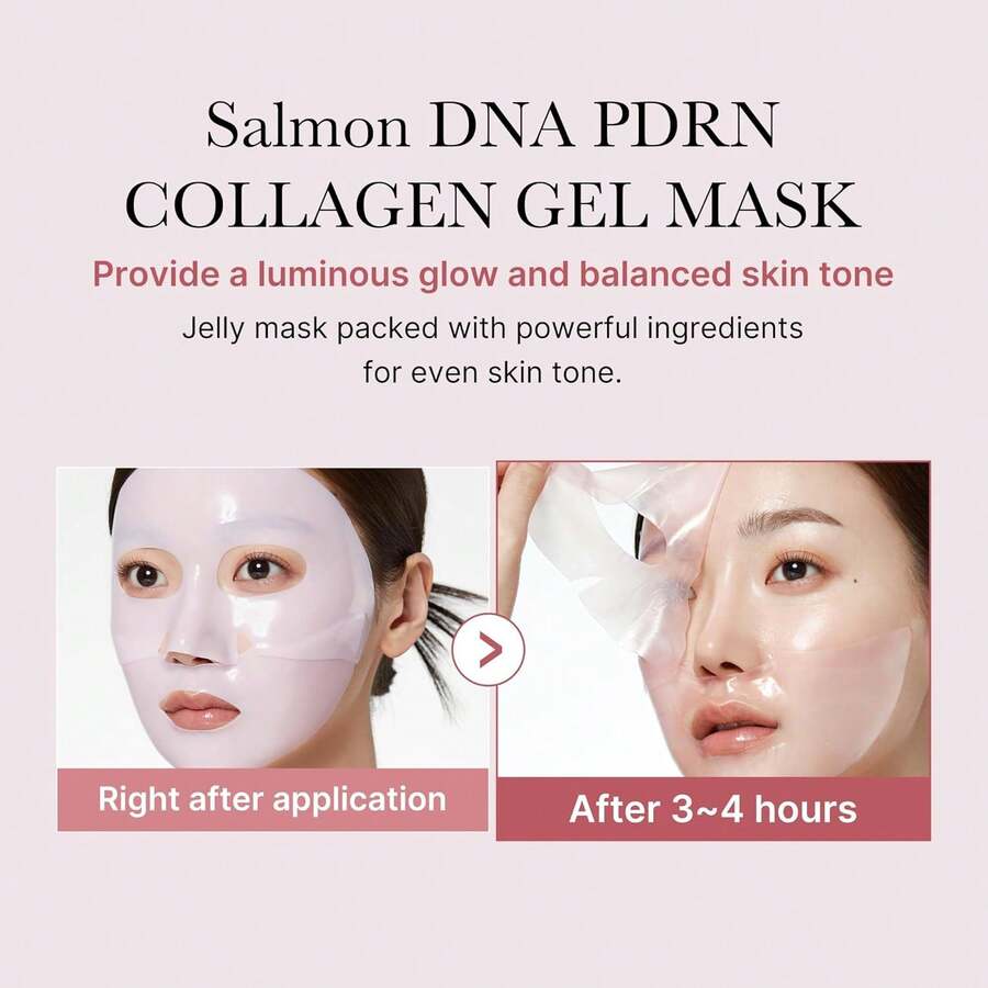 MEDICUBE — Salmon DNA Jelly Gel Mask — Box back with usage instructions
