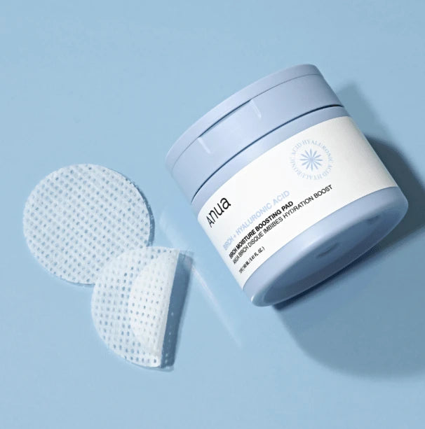 Anua — Birch Hyaluronic Acid Toner Pads — Product packaging detail with ingredient label