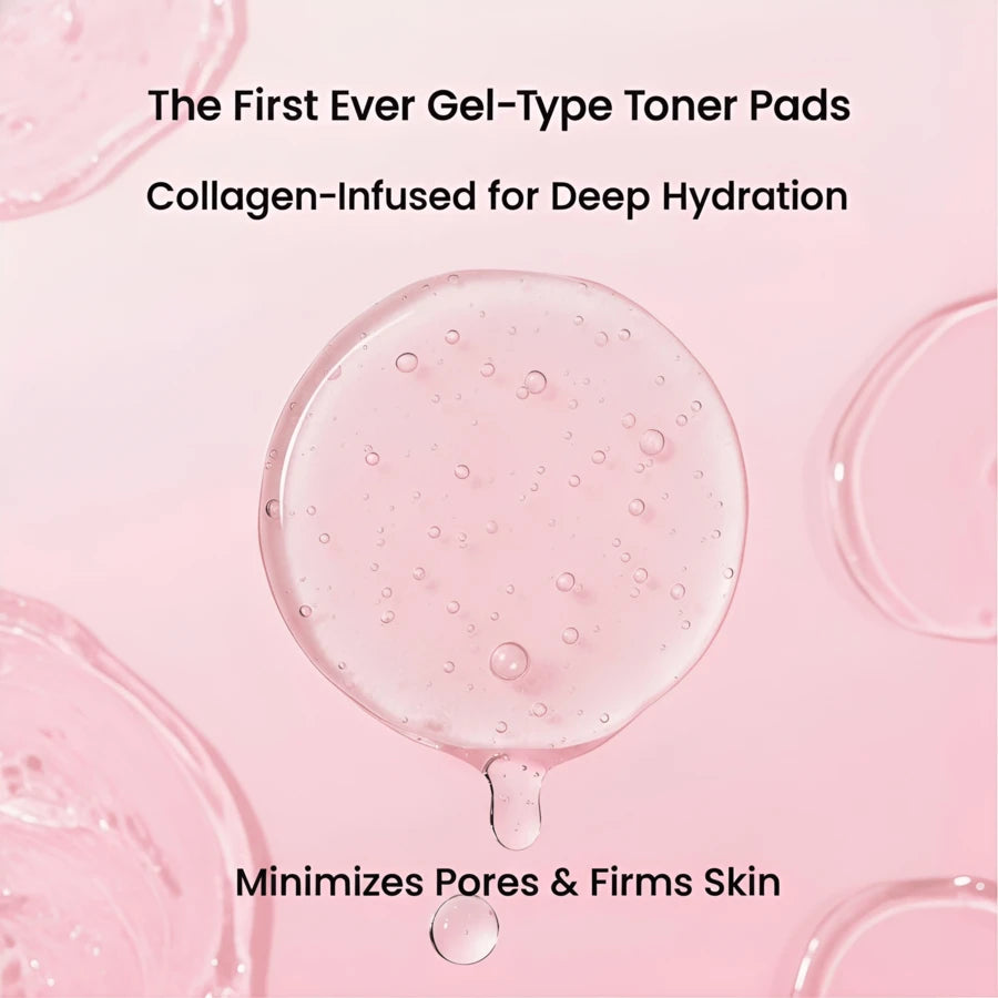 BIODANCE — Collagen Gel Toner Pads — Pad application on face for pore care