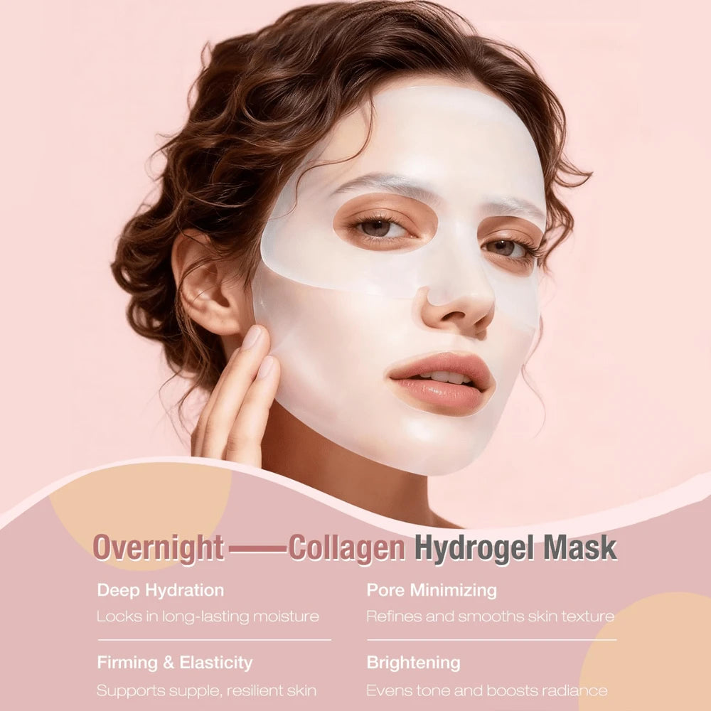 SkinSwaag Beauty — Collagen Overnight Radiance Mask — Woman applying collagen mask on face