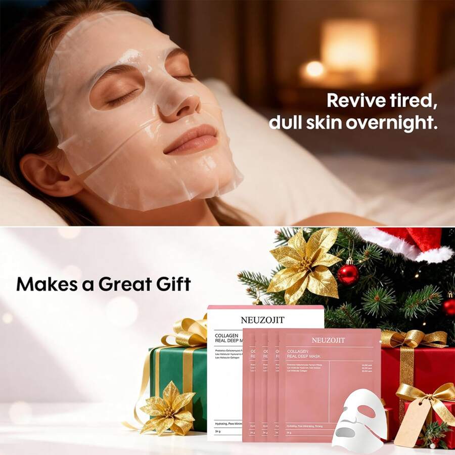 SkinSwaag Beauty — Collagen Overnight Radiance Mask — Woman waking up with glowing skin