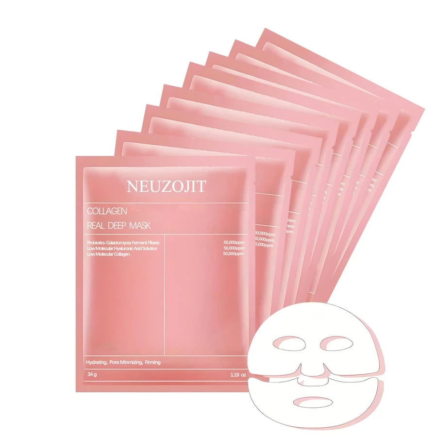 SkinSwaag Beauty — NEUOJOZIT Collagen Overnight Radiance Mask — Gold and white tube packaging on white background