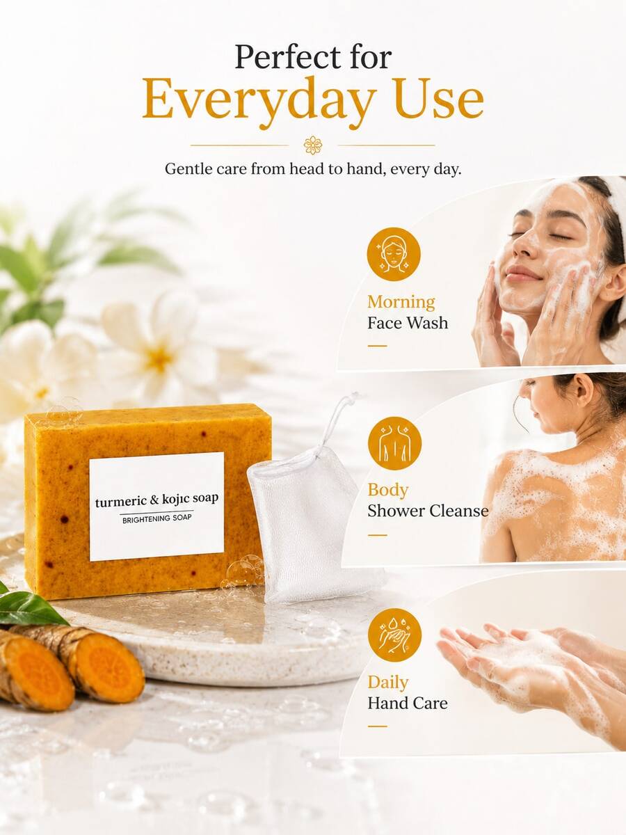 SkinSwaag Beauty — Turmeric Kojic Acid Soap — Product packaging and ingredients detail