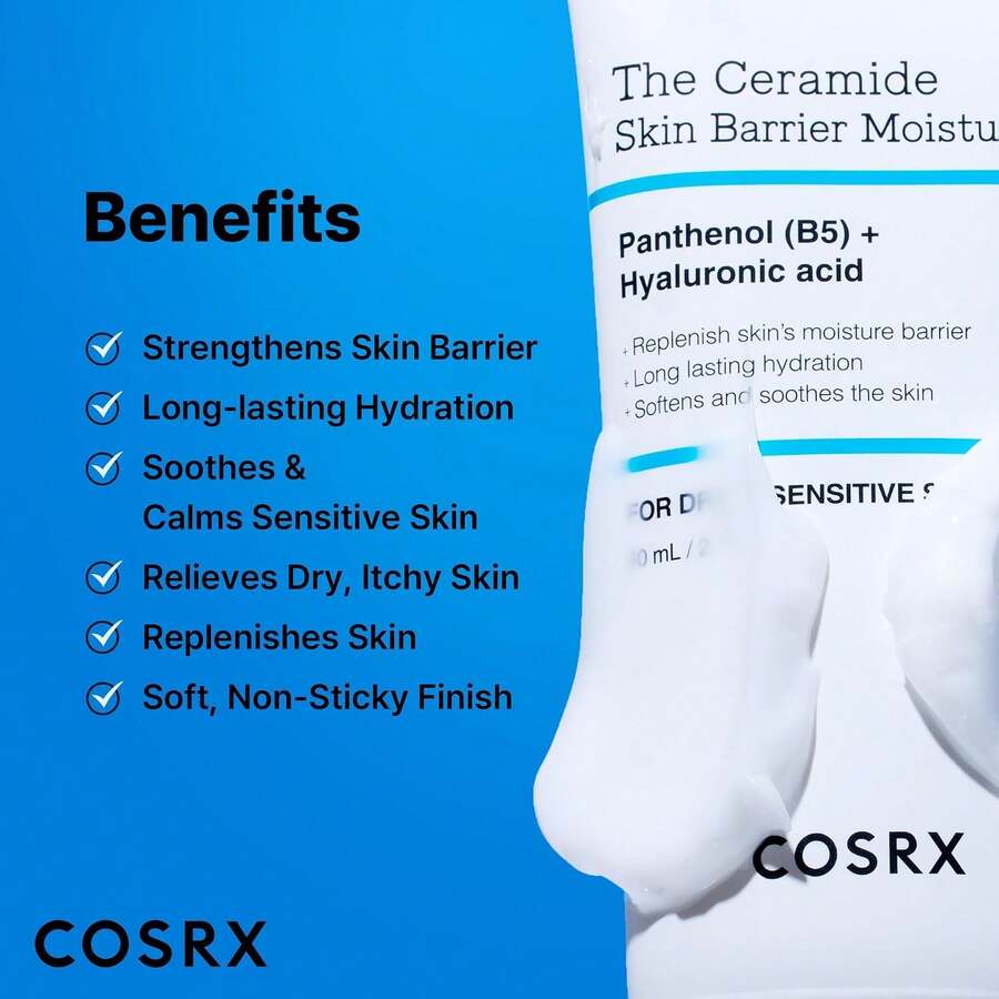 COSRX — Ceramide Skin Barrier Moisturizer — Before and after hydration results