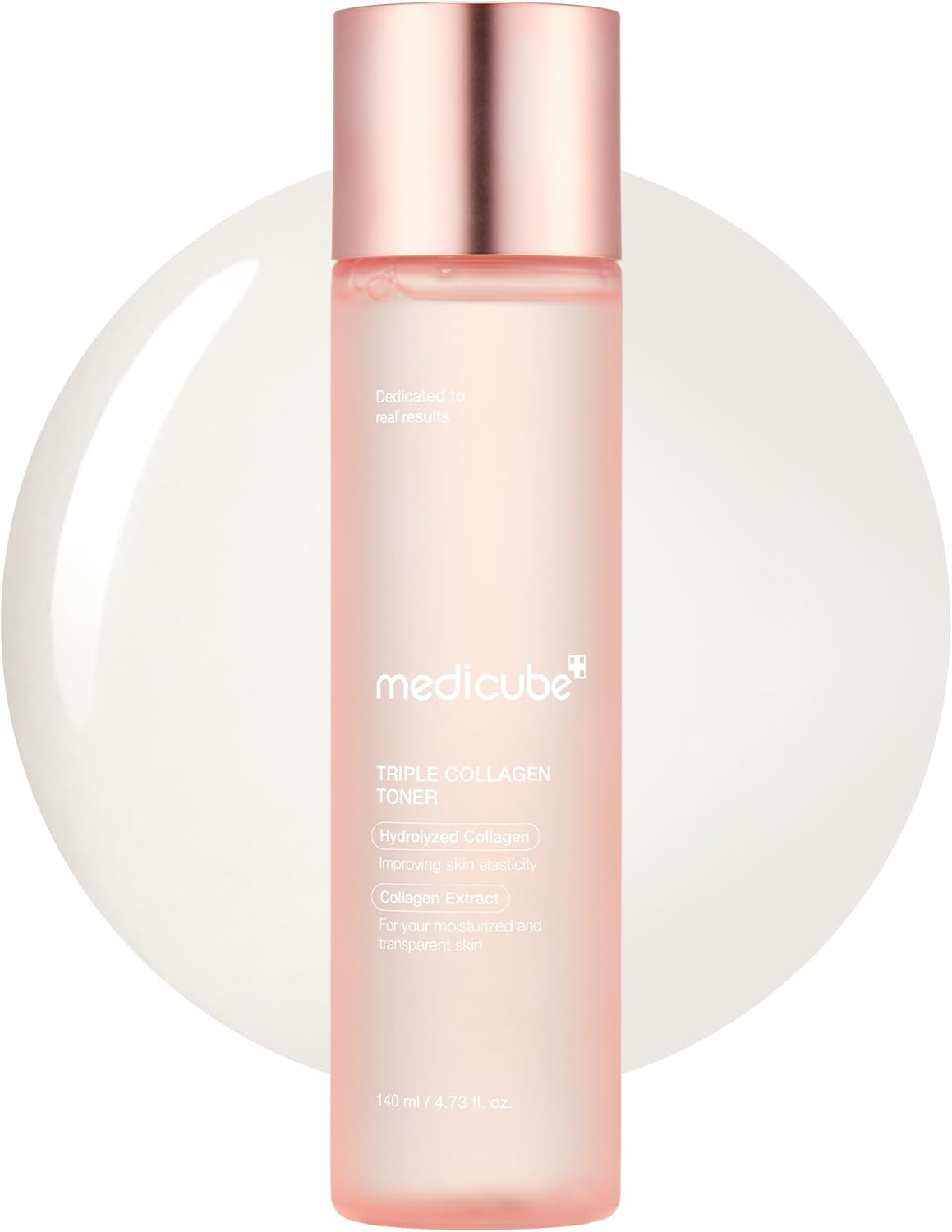 Medicube Triple Collagen Toner — triple collagen — white bottle with blue label front view