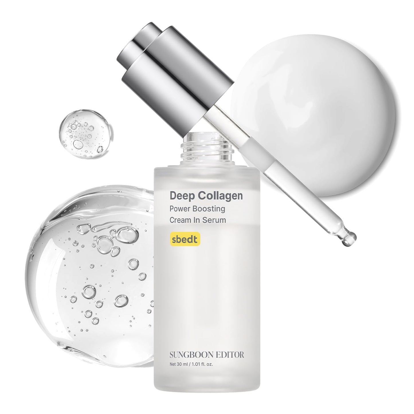 Sungboon Editor Deep Collagen Power Boosting Cream — collagen boosting — white and blue tube front view