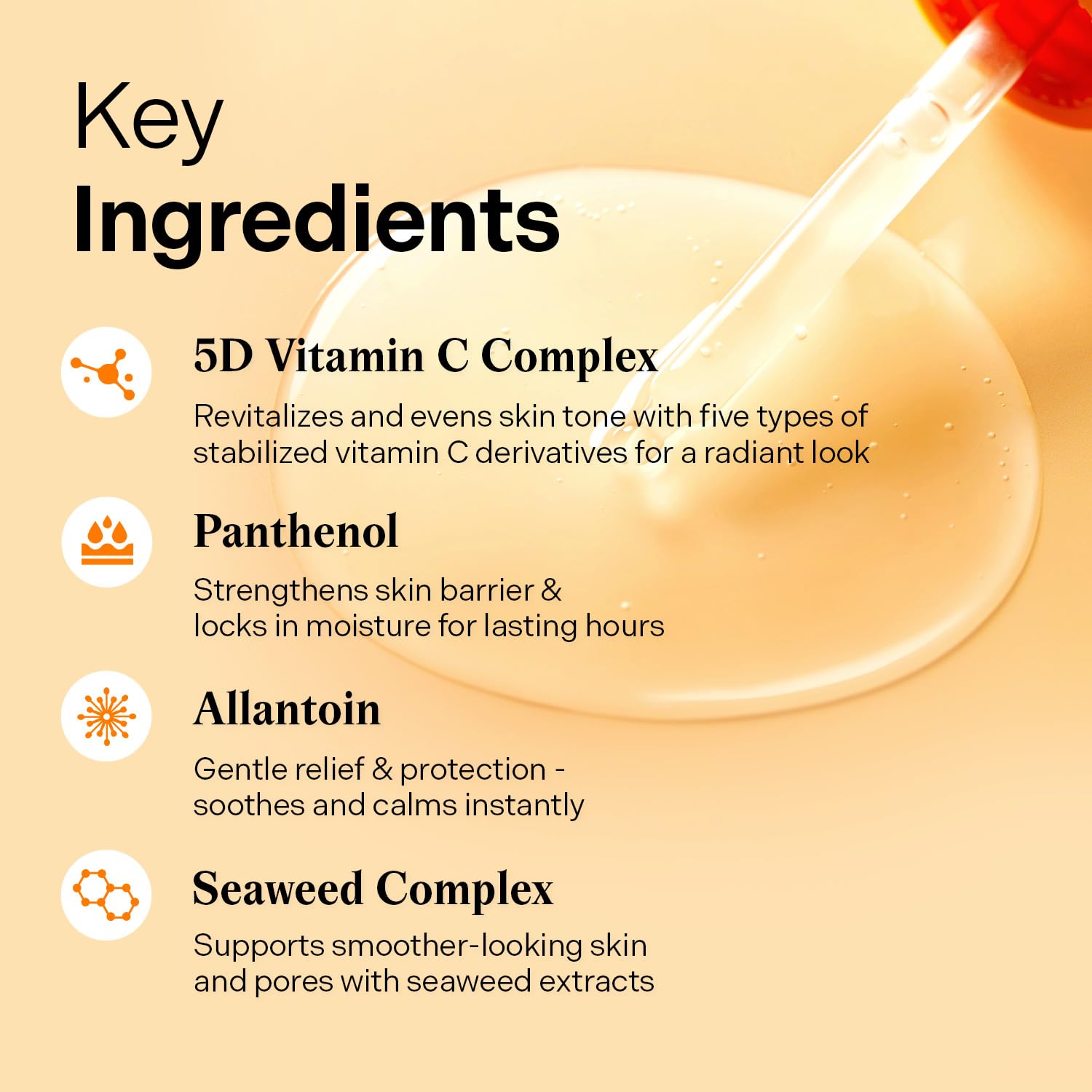 TORRIDEN CELLMAZING Vitamin C Ampoule — vitamin C brightening — serum droplet on fingertip