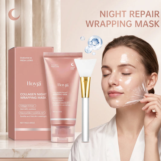 Peel-off overnight collagen face mask for firming and lifting