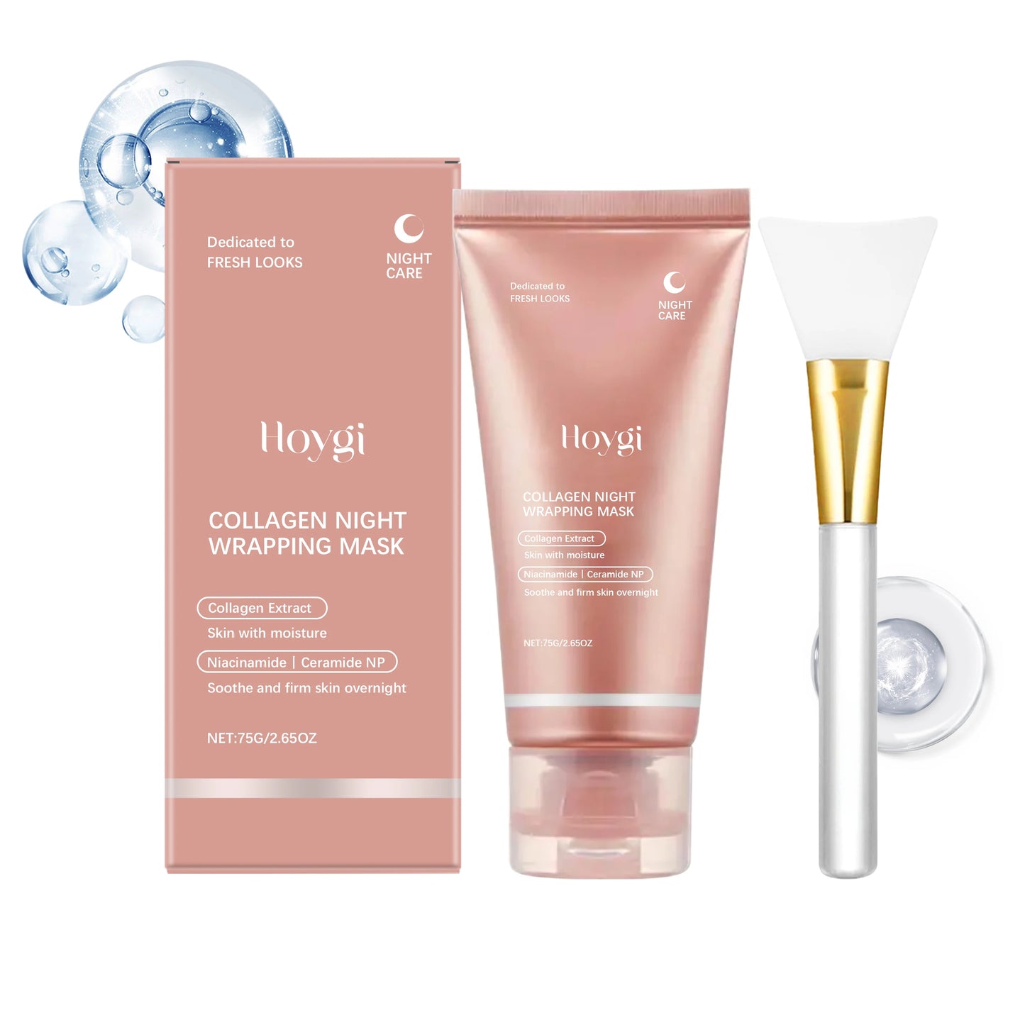 Collagen overnight peel-off mask for firming and lifting facial skin