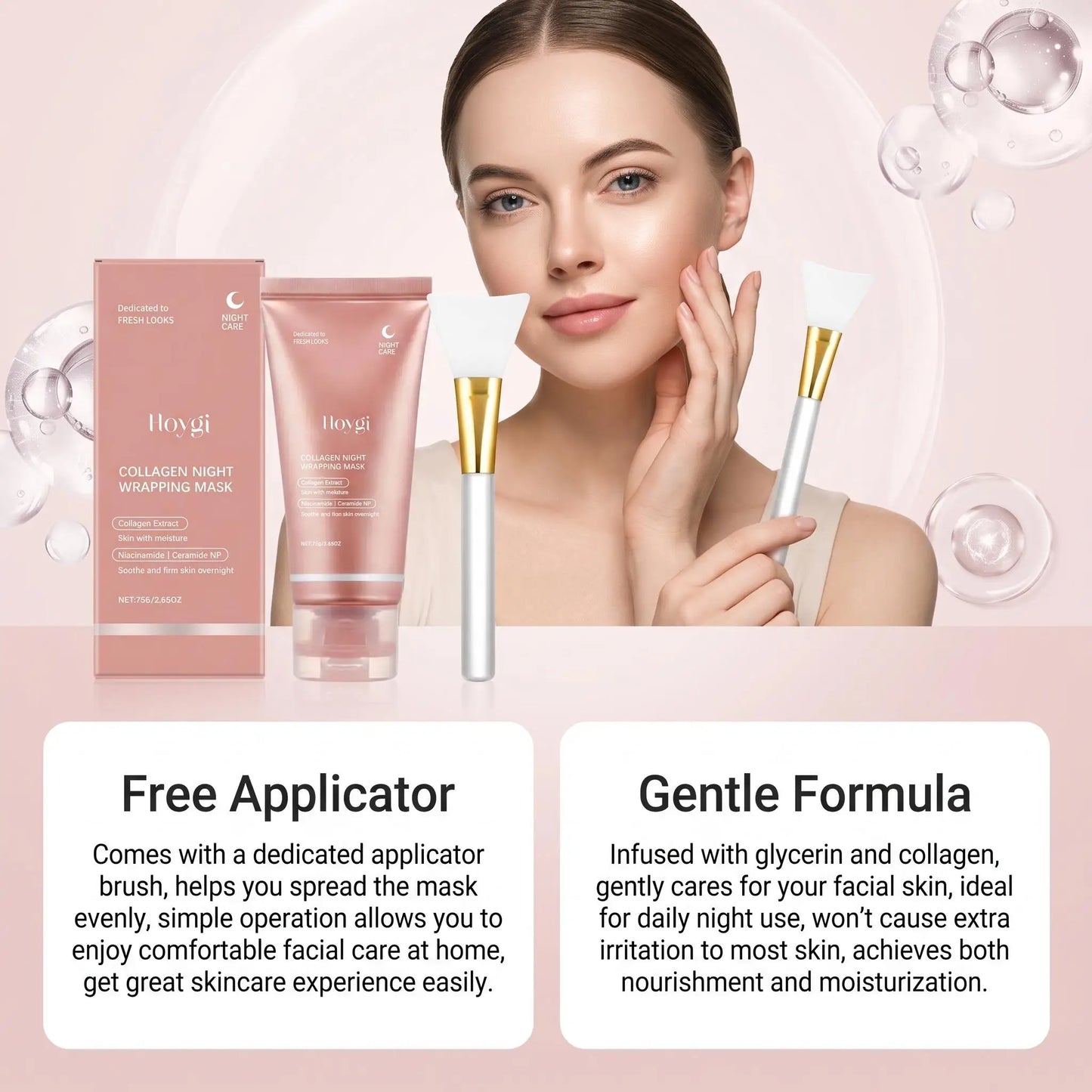 Jar of collagen overnight peel-off firming and lifting face mask