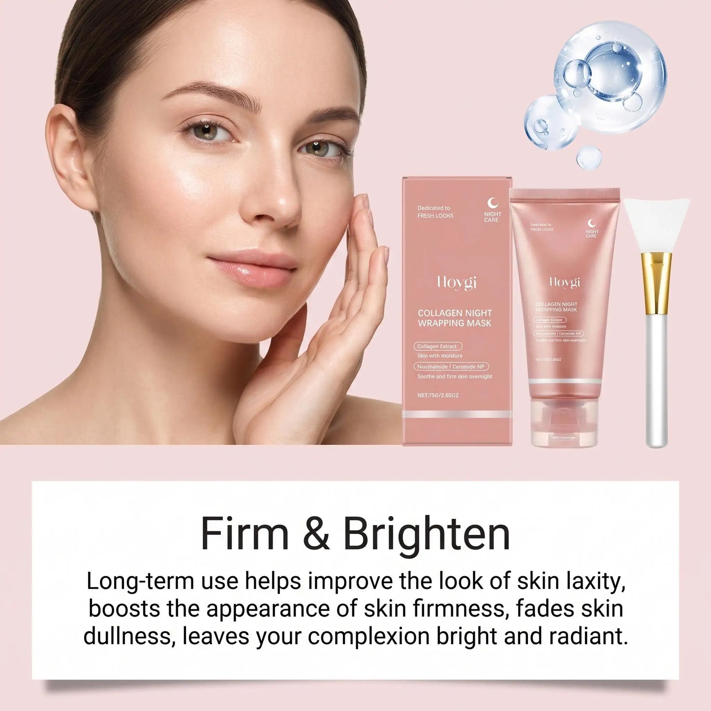 Collagen overnight peel-off face mask with firming and lifting benefits