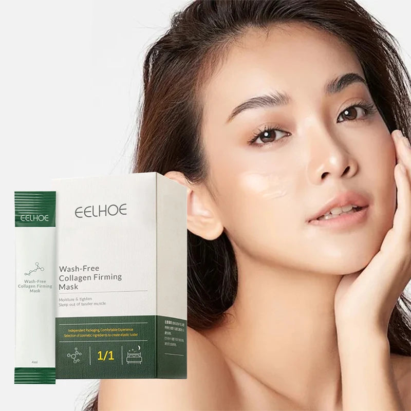EELHOE Collagen Firming Wash-Free Sleeping Mask — Collagen & Peptide — Mask application on model face