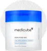 Container of clarifying toner pads with kojic acid and turmeric for troubled skin